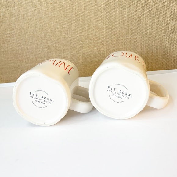 Rae Dunn Yours and Mine Mug Cup Set in White - Picture 3 of 6